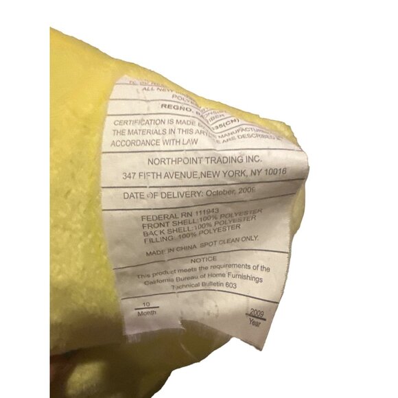 Vintage Plush Yellow Duck With Orange Beak & Feet Hugging hook and loop - Picture 7 of 7